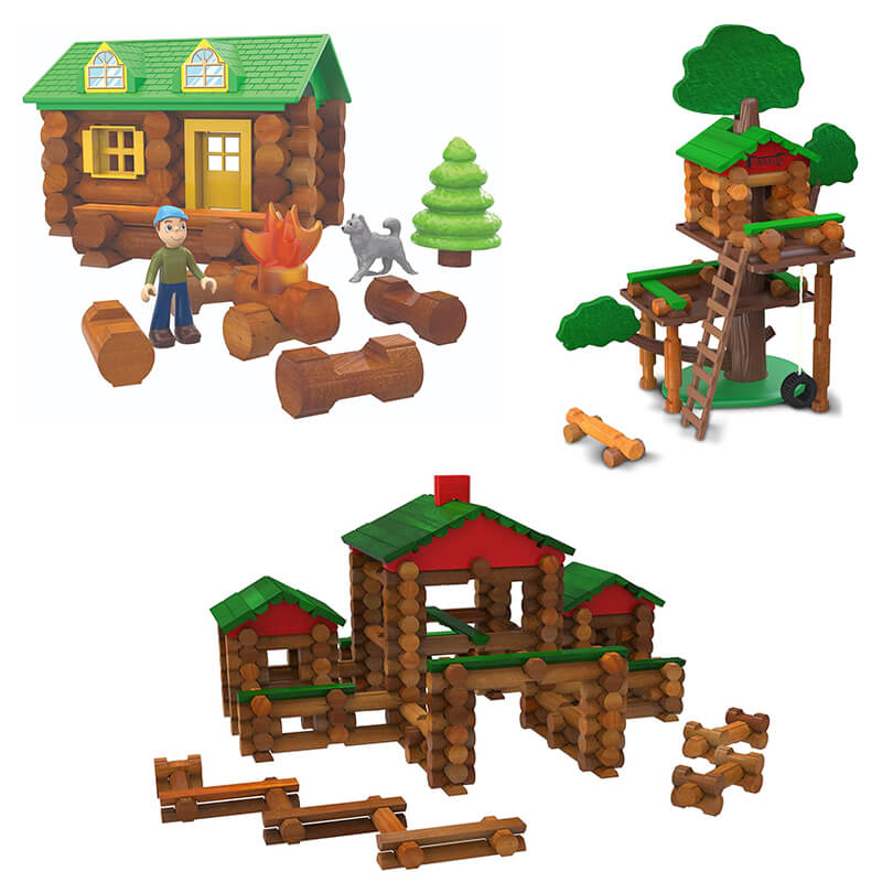 Various Lincoln Logs sets