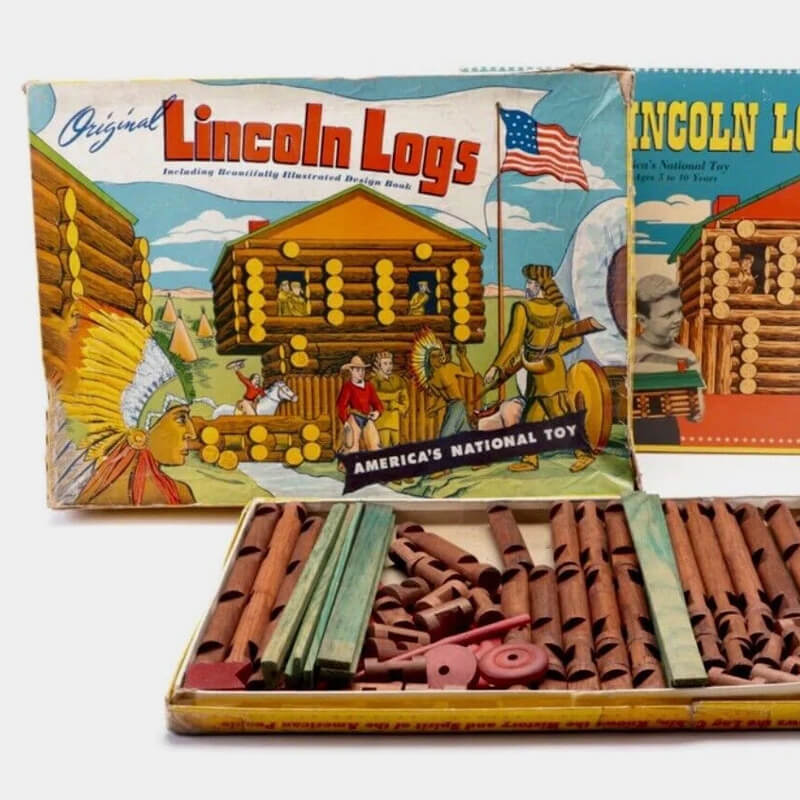 Vintage Lincoln Logs set